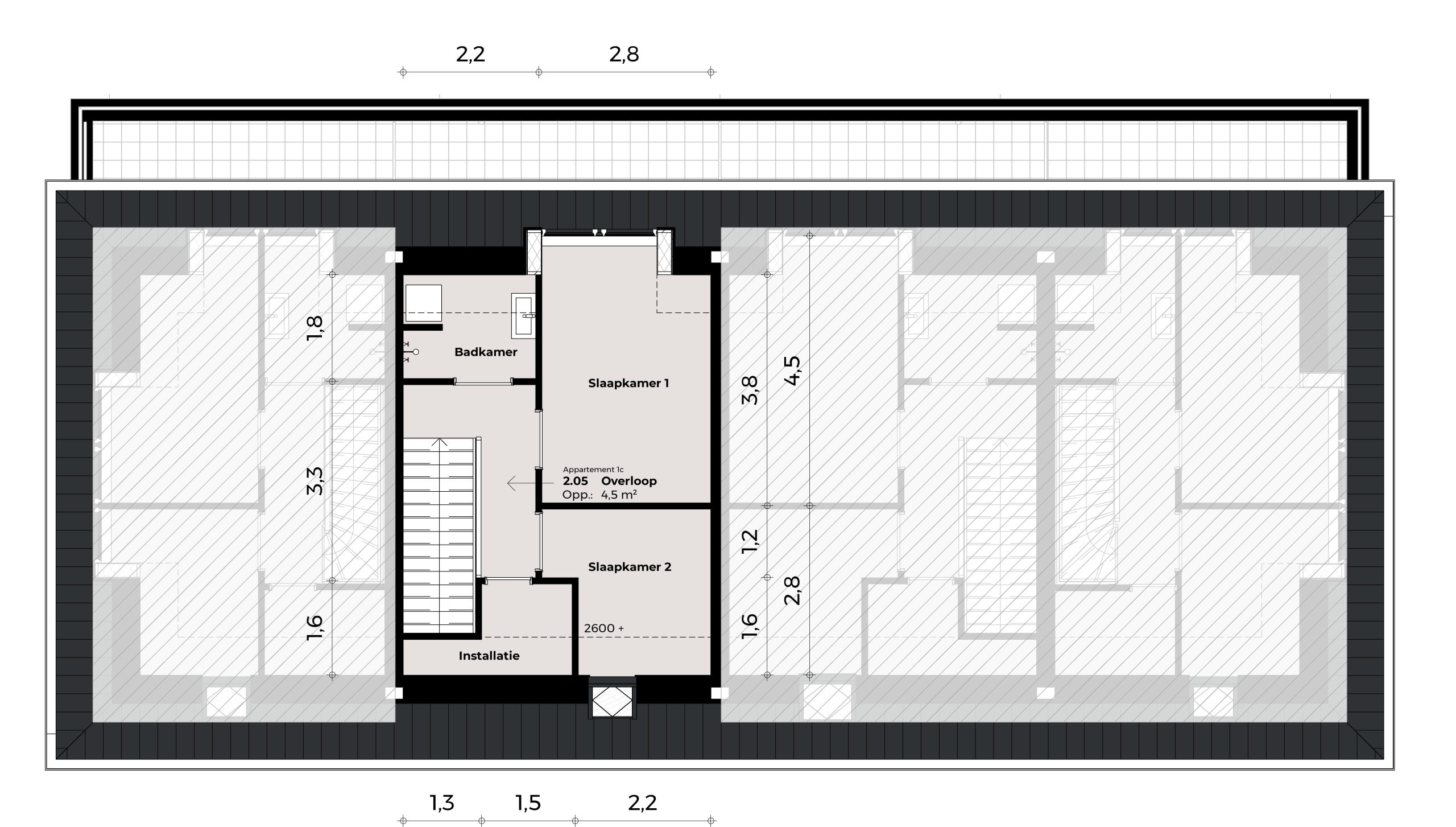 Appartement 1c (2e) Appartement 1c (1e)