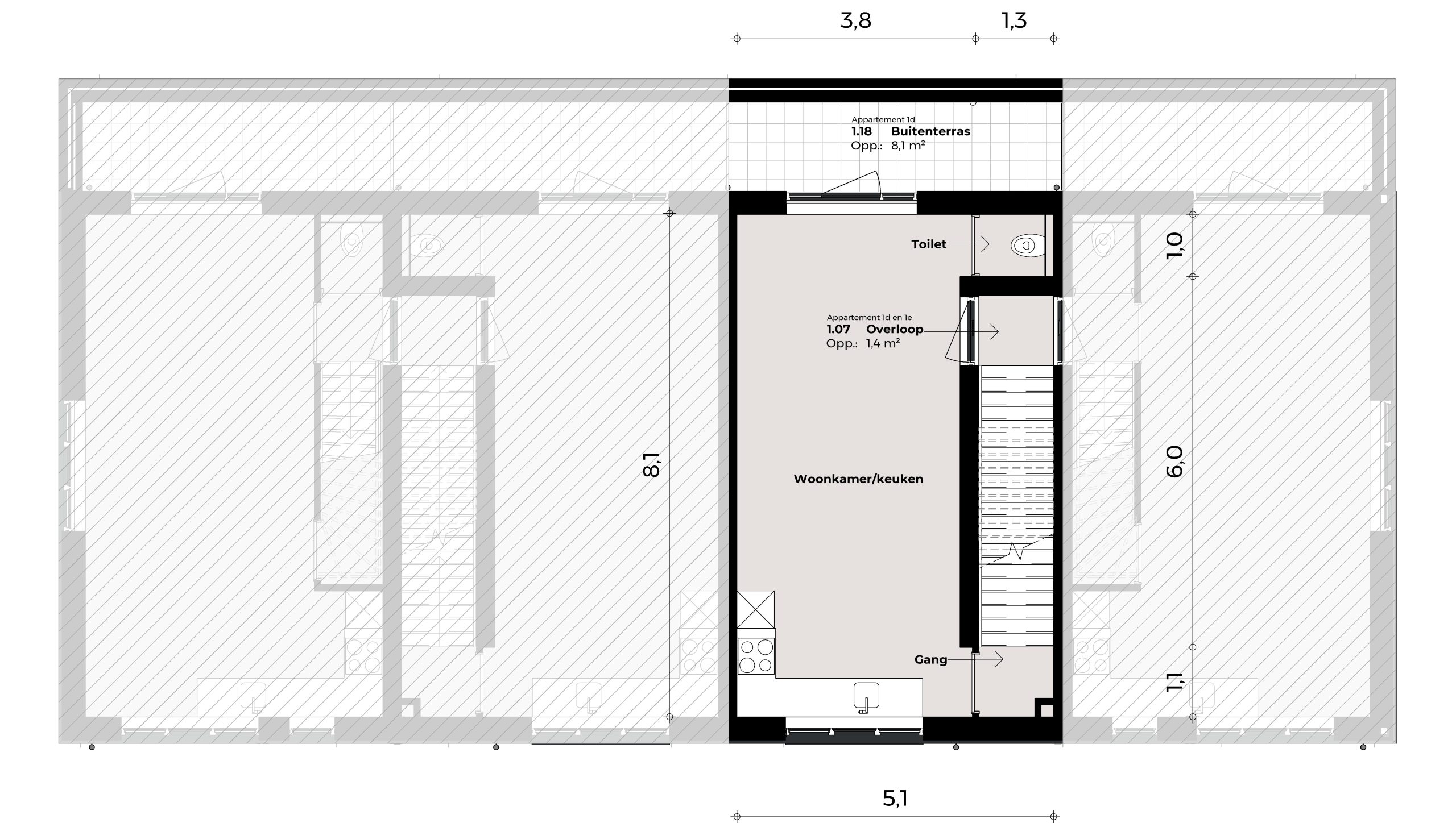 Appartement 1d (1e) Appartement 1d (1e)