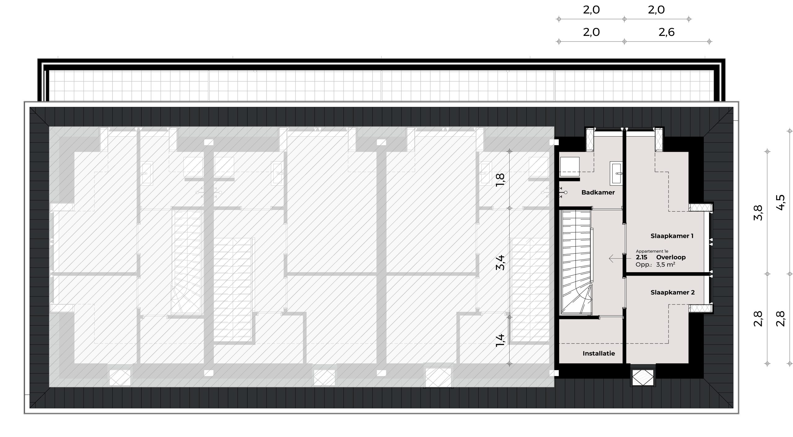 Appartement 1e (2e) Appartement 1e (2e)